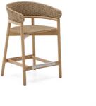 Kave Home Natúr színű tömörfa kerti bárszék Arinella - Kave Home