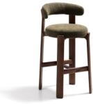 Kave Home Zöld-sötét natúr színű kőrisfa bárszék (ülésmagasság 75 cm) Granite - Kave Home - bonami - 164 943 Ft