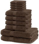 Restilo Barna frottír pamut törölköző és fürdőlepedő készlet 10 db-os Marina - DecoKing