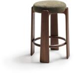 Kave Home Zöld-sötét natúr színű kőrisfa bárszék (ülésmagasság 75 cm) Granite - Kave Home - bonami - 133 700 Ft