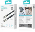 BW00 BWOO X309 USB kábel, USB-C - Lightning, (0, 3 méter 27W), fekete (Gyorstöltő)