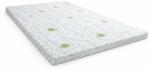 Pucioasa Topper saltea Memory 120x200 cm, 5 cm, Aloe Vera, husa detasabila cu fermoar