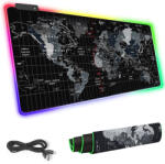 VERK GROUP Mouse Pad Gamer XXXL cu Iluminare LED și Model Hartă (06248) Mouse pad