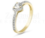  14 karátos arany szíves eljegyzési gyűrű - PP31s (AU14321) AU14321