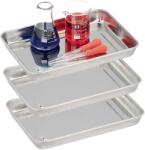 Relaxdays Tavă pentru instrumente din oțel inoxidabil, set de 3 (10134505) Tava