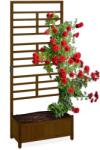 Relaxdays Jardinieră cu perete cu spalier maro (10133909)