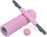 Relaxdays Rolă roz pentru fascie, set de 3 (10132997) Aparat de masaj