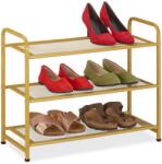 Relaxdays Suport pentru pantofi din metal auriu (10134155) Pantofar