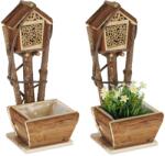 Relaxdays Hotel pentru albine cu ghiveci de flori, set de 2 (10132917)