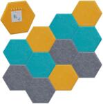 Relaxdays Hexagone colorate din fetru pentru panouri de afiș, set de 12 (10134734)