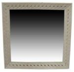 Home ESPRIT Oglindă de perete Home ESPRIT Alb Natural Lemn de mango Romantic 92 x 6 x 92 cm