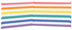 Marbueno Paraviento 3 Palos Acero Polyester Dungi Colorate 240X80 cm Plajă, Piscină, Grădină Cort
