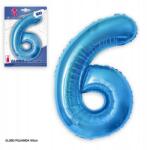  Ouda Party -Egy méteres kék 6-os szám alakú fólia lufi