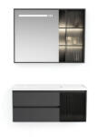Gamma Sydney fürdőszobai szett 80x50 cm matt fekete, beépíthető (ZŁ-SYD-8050-G)