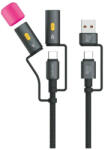 4smarts USB-C kábel 4smarts Explorer 4w1 60W 1m fekete (541060)