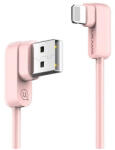 USAMS U-flow ferde Lightning kábel 1.2m 2A IPUSBCY03 (US-SJ165) rózsaszín (IPUSBCY03)