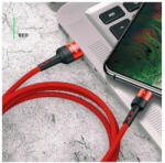 USAMS Fonott U26 Lightning kábel 1m (1 db készlet) 2A gyors töltés piros SJ311IP02 (US-SJ311) (SJ311IP02)