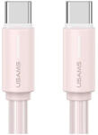 USAMS kábel USB-C/USB-C 1m SJ73460W YU Series SJ734USB04 (US-SJ734) rózsaszín (SJ734USB04)