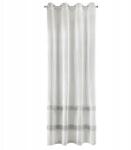 Eurofirany Függöny készre szerelve Anne 140x270 fehér-ezüst bársony mintás (354318)