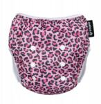 T-TOMI Rózsaszín gepárd mintás fodros pelenka fürdőruhák (TT3875)