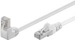 Goobay Cablu patch CAT5e FTP RJ45 90 in unghi - RJ45 drept 0.25m 100MHz alb Goobay 94176 (94176) - pretexpert