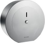 Delabie ipari extra nagytekercses WC-papír adagoló 400m tekercsekhez, D=310mm, zárható, vandálbiztos r. m. acél ház, selyem (DEL510910S)