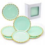  Zöld papírtányér fóliával