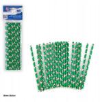  Fekete papír szívószálak focihoz (32417)