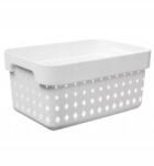 Plast Team Kosár Tároló Kosár Organizer Seoul Fehér 26x18x12, 6CM (PT60230808)