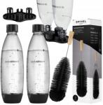 SodaStream Szett: 2x Palack SodaStream Fuse 1L Fekete Csepegtető Kefe (7290113764019)