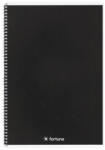Fortuna Spirálfüzet vonalas FORTUNA Monocolor A/4 70 lapos fekete (01.02130) - fotoland