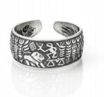 AB-Ag Ezüst Gyűrű Karikagyűrű Csillagjegyek Ezüst 925 17 Mint Egy Ritosztát (p-666)