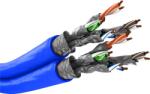 Goobay CAT 7A duplex hálózati kábel S/FTP kék 500m LSZH