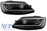 KITT Első lámpák LED DRL VW Jetta Mk6 VI (2011-2017) Dinamikus irányjelző lámpák Xenon Matrix Design (HLVWJ6MX)