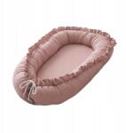 Muminky Báb Csecsemő Fészek Fodros Pamut Fekhely 60x90 Piszkos Rózsaszín