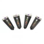  Pandant Turmalina Neagra Obelisc Plat - 7 Chakre - 56x22 mm - 1 Buc