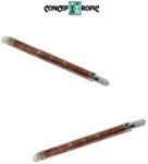  Bagheta 7 Chakre - Metal Cuprat - Sfera Cuart - Varf Cuart - 189 x 13 mm - 1 Buc