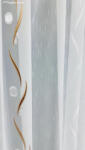 fuggonyoutlet Voile, Roshan, fehér alapon bronz, 200x210 cm