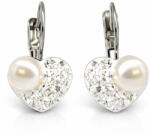HÉRA GYÖNGYÖS SZÍV kapcsos fülbevaló - 10 mm (crystal fehér) (2026012212)