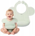 Babyono szilikon előke állítható zsebbel és vállpántokkal zöld 6+ (1639/03)