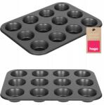 Kamaju Acél Tepsi Forma 12 Muffinhoz Tapadásmentes Acél Hoga (AK1002)