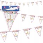  Háromszög alakú zászló unikornissal