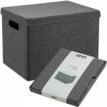 Plast Team Tároló Doboz Összecsukható Tárolódoboz Fedéllel Szürke 36x26x27cm (53850800)