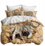 Cotton world 3D Ágyneműhuzat garnitúra 160x200 Leopárd Állatok Világos 3 részes (SMY-3026)