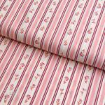  Pamutvászon Fine flowers STRIPE pink
