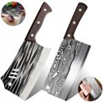  2 Db-os Késkészlet Éles Konyhai Főnök Kés Húshoz Halhoz (C5E-JGW-KG012)