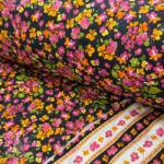  Pamutvászon VOILE STEPPED Ophelia flower digital print