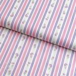  Pamutvászon Fine flowers STRIPE purple