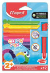 Maped Színes ceruza készlet, háromszögletű, MAPED „Color'Peps Infinity Kidy, 12 különböző szín (864600)