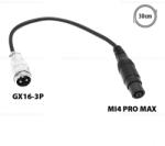  Töltő átalakító adapter GX16-3P-ről Mi4 Pro Max / Plus csatlakozóra
